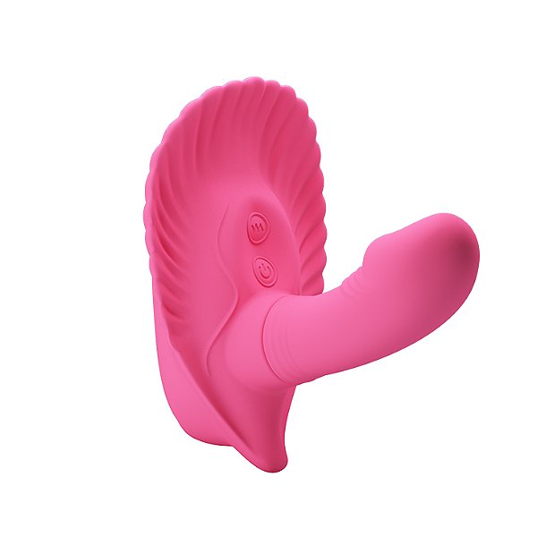 Vibrador Fancy Clamshell Ponto G E Clitóris A PILHA Com Conexão Via App (Bluetooth)