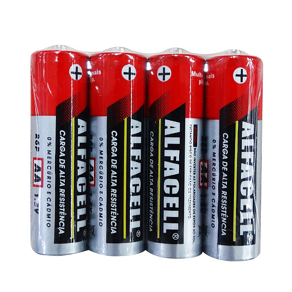 Pilha Comum PQ AA 1.5V com 4 Unidades Alfacell