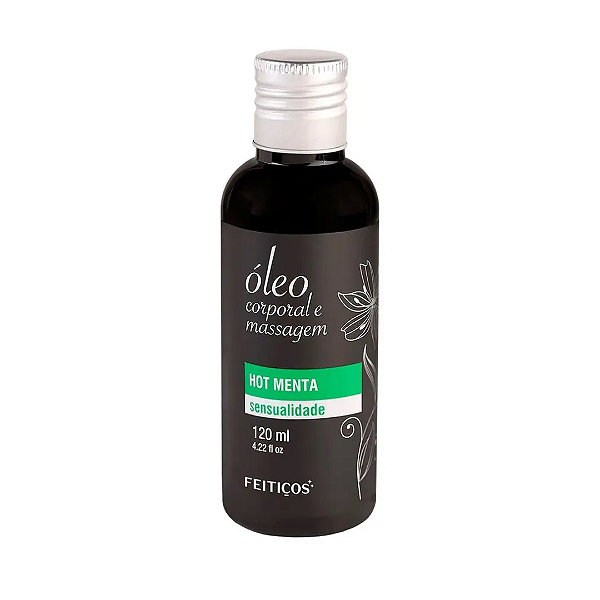 Óleo Corporal e Massagem Hot Menta - Sensualidade - 120ml (NÃO É BEIJÁVEL)