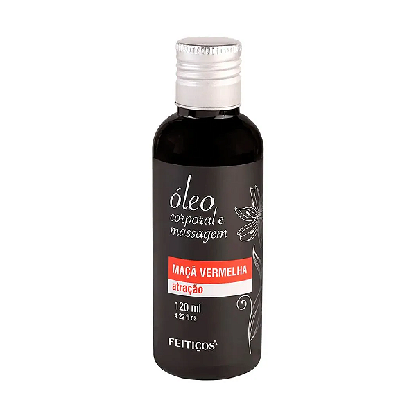 Óleo Corporal e Massagem Maçã Vermelha - Atração - 120ml (NÃO É BEIJAVEL)