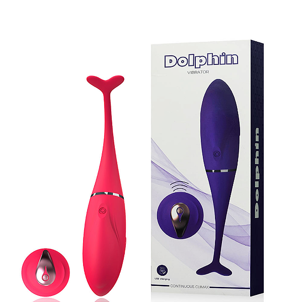Vibrador Bullet Recarregável Formato Golfinho Possui 10 Modos de Vibração