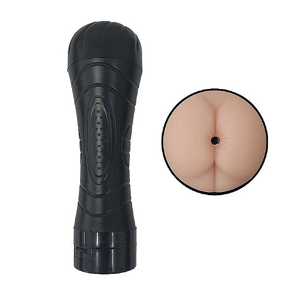 Masturbador Ânus com Vibrador em Cyberskin - Lanterna Ânus