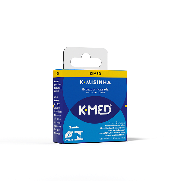 K-Misinha Preservativo Tradicional ExtraLubrificado 3 Unidades K-Med