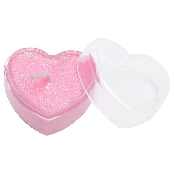 Vela Aromática Fogo da Paixão Com Glitter Aroma Chiclete