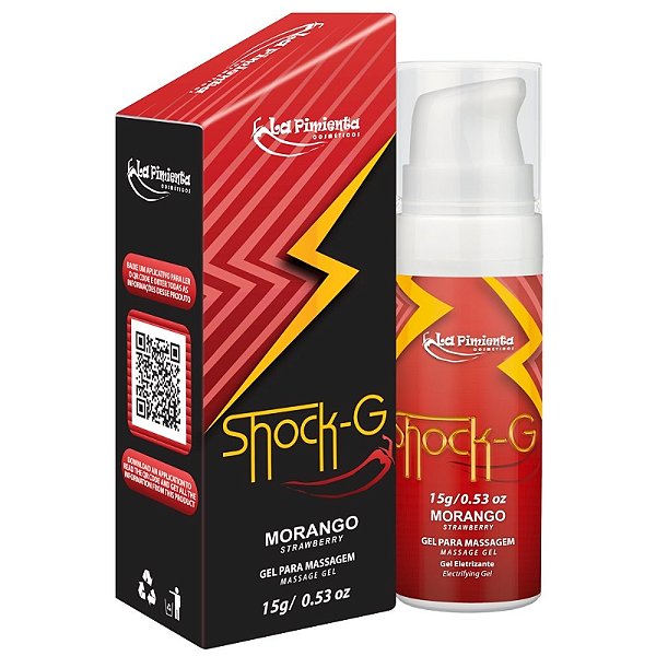 Shock-G Vibrador Líquido Excitante Beijável 15g MORANGO La Pimienta