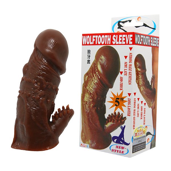 Capa Peniana Extensora com Nódulos Massageadores e Estimulador Clitoriano – BAILE SLEEVE
