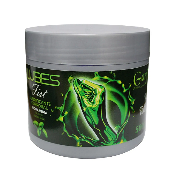 Lubes Fist Menta Poderoso Lubrificante Íntimo de Alto Rendimento à Base D'Água 500g