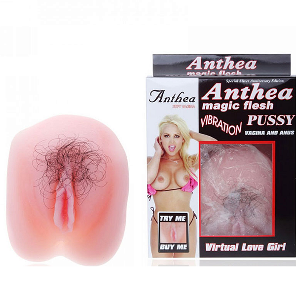 Masturbador Vagina com Pelos Pubianos e Cápsula Vibratória – ANTHEA MAGIC FLESH PUSSY