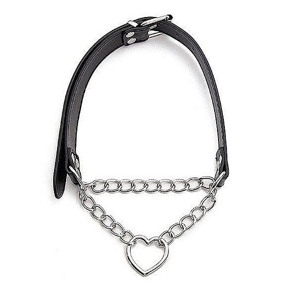 Coleira Bondage Corrente Coração