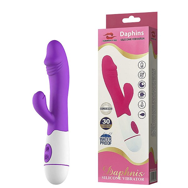 Vibrador Snappy Recarregável com Estimulador Clitoriano com 30 Vibrações Rabbit