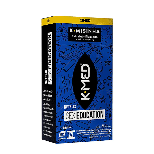 Preservativos K-Misinha Tradicional Sex Education com 8 Unidades Cimed