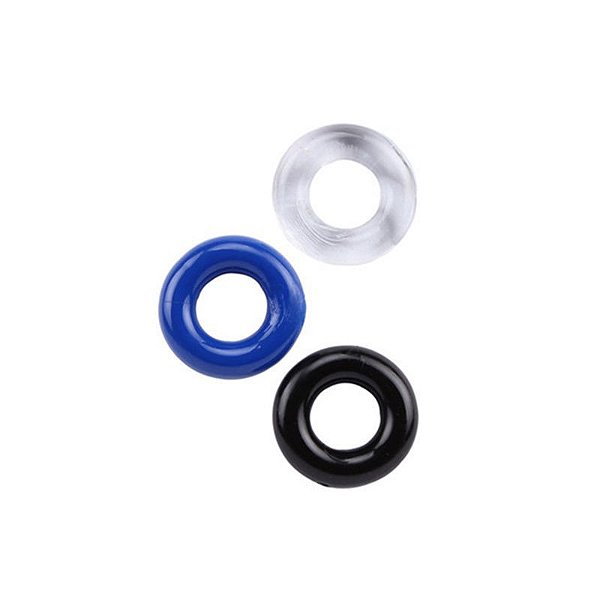 Kit com 3 Aneis Lisos