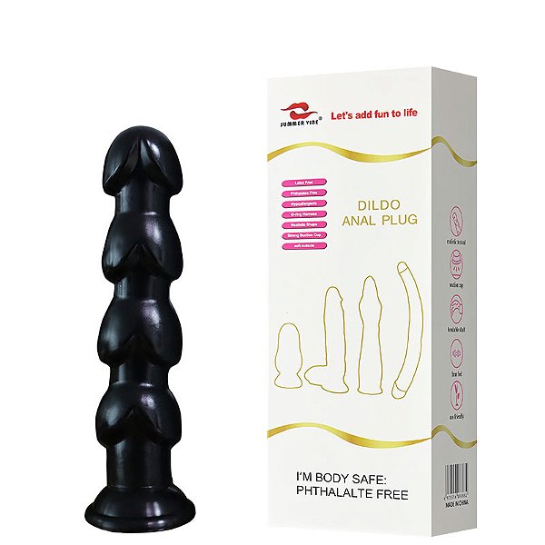 Plug Anal Escalonado com Ventosa 22x4,5cm