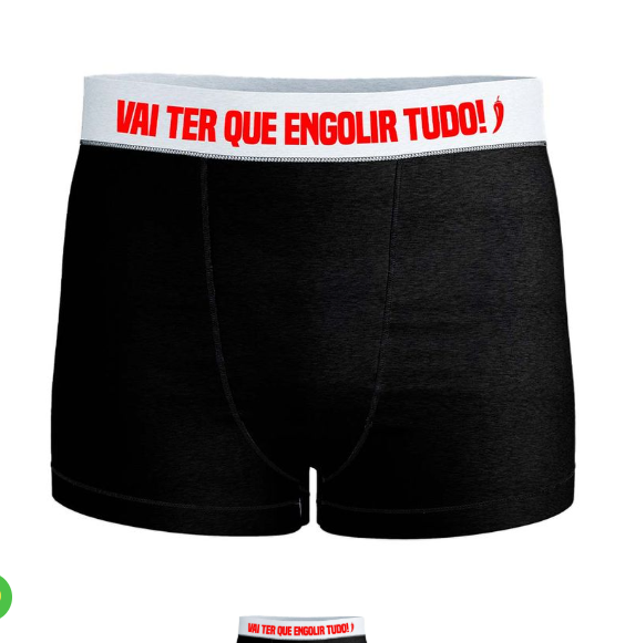 Cueca Sexy Vai Ter Que Engolir TAMANHO P / Preta