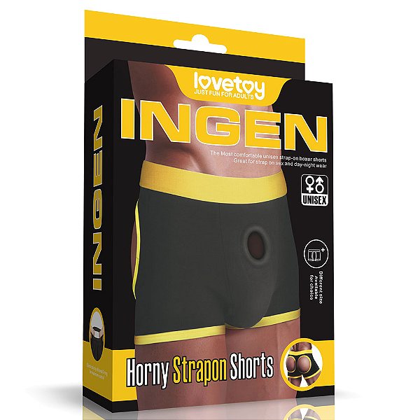 Cueca Boxer Horny Strapon Shorts Tamanho G - LOVETOY