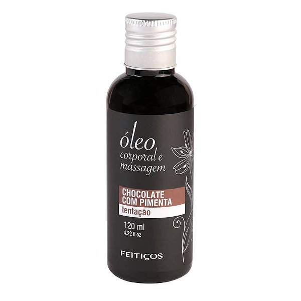 Oleo Corporal e Massagem Chocolate com Pimenta Tentacao 120ml (NÃO É BEIJÁVEL)