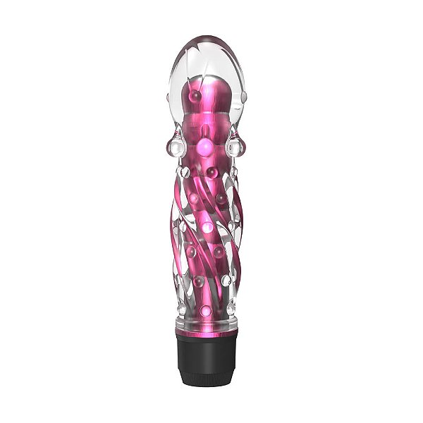 Vibrador Translúcido com Relevo Massageador - A PILHA