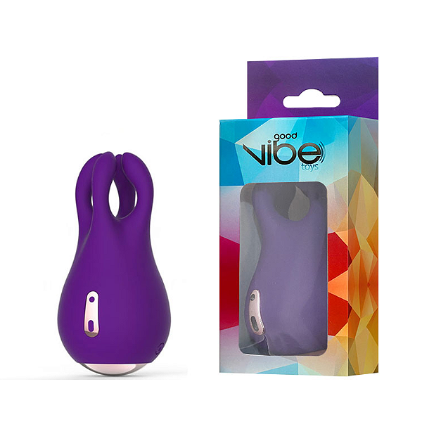 Vibrador Estimulador Recarregável com 4 Pontas Estimuladoras e 10 Modos de Vibração