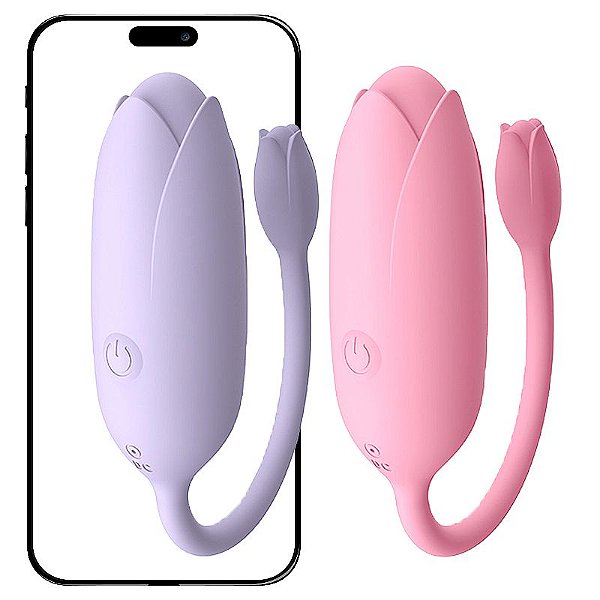 Vibrador Bullet Rosa Via App - Recarregável