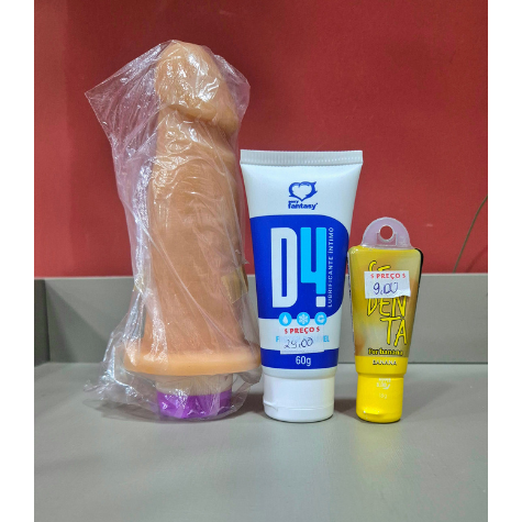 Combo D4 Ice (Protese Vibratoria + Lubrificante + Gel Oral)
