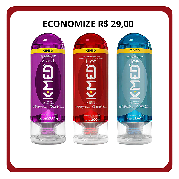 Kit 3 K-MED (Neutro + Ice + Hot) 200g cada