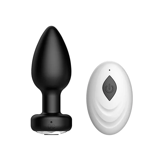 Plug Anal Vibratório de Silicone com Controle Remoto - TAMANHO P