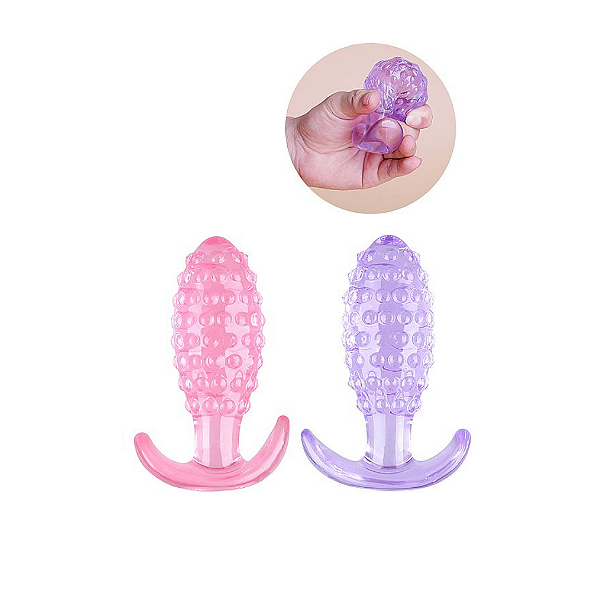 Plug Anal em Silicone / Com Textura de Bolinha - 9,0x3,0cm