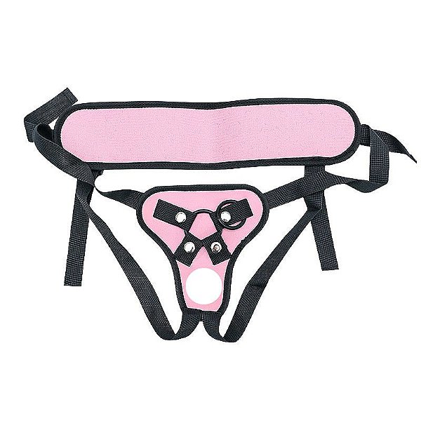 Cinta Peniana de Couro Ajustaveis - ROSA