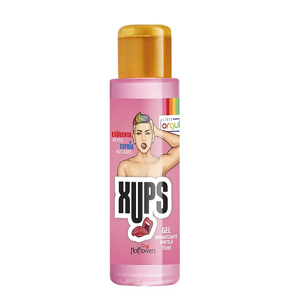 Xups Gel Aromatizante Esquenta e Esfria Hortelã Linha Orgulho 15g Hot Flowers