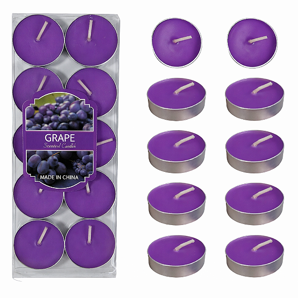 Kit com 10 Velas Roxo Para Ambiente (NÃO É BEIJÁVEL)