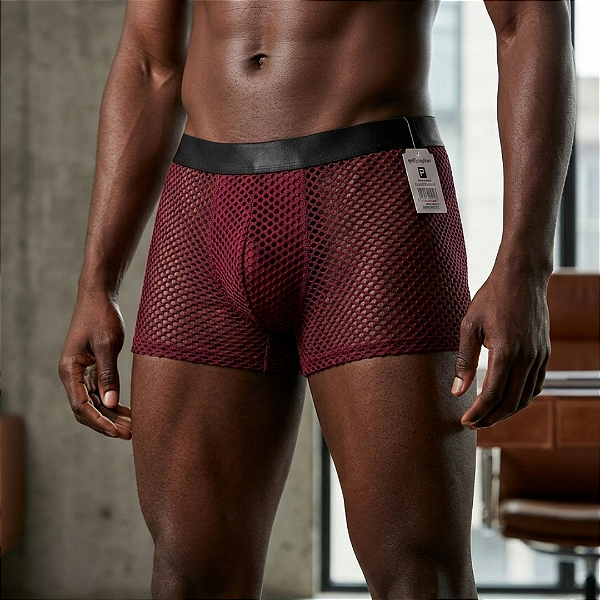 Cueca Boxer Arrastao Vinho