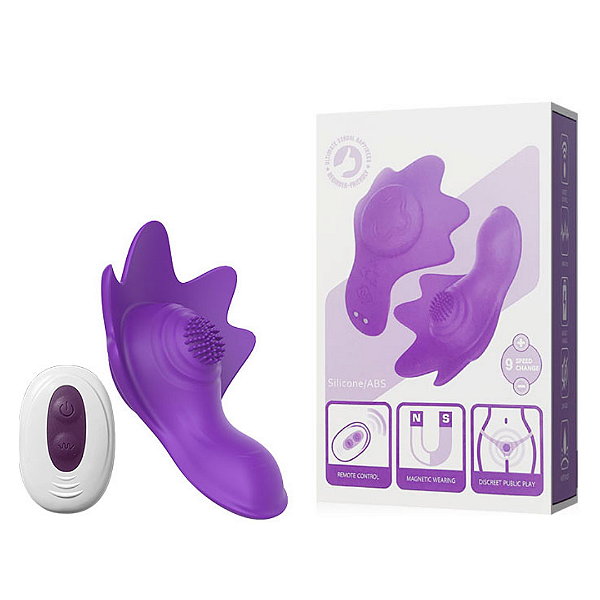 Vibrador de Calcinha Recarregável com Imã e Controle Remoto - 9 modos