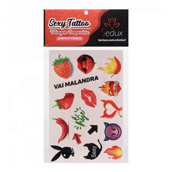 Vai Malandra Tatuagem Temporária 10 X 15cm