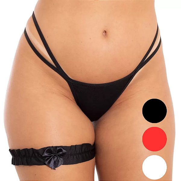 Calcinha com Tira Dupla com Perneira - VESTE M/G