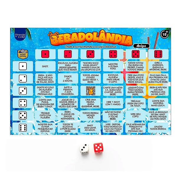 Jogo Bebadolândia Tabuleiro Pocket Diversão Ao Cubo