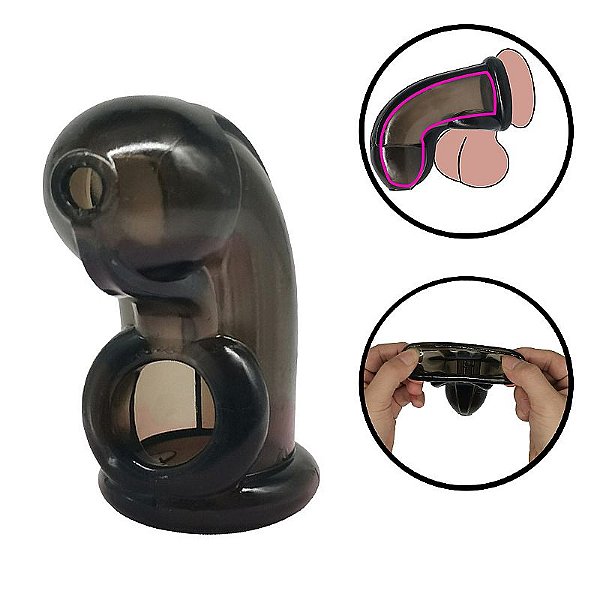 Capa Peniana em Silicone Preta - 13cm