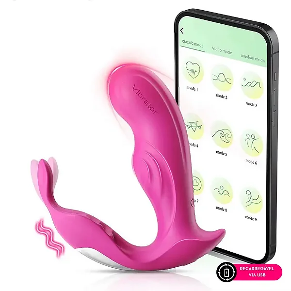 Vibrador com Estimulador Clitoriano por Aplicativo