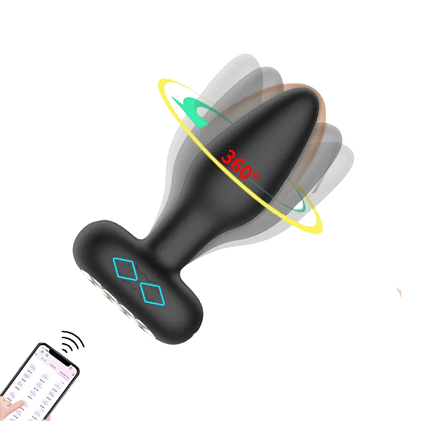 Plug Anal Vibratório com Aplicativo - Rotação 360°