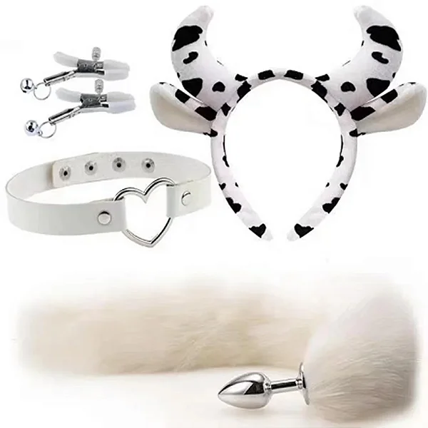 Kit Vaca (PLUG P + TIARA + PRENDEDOR + CHOCKER)