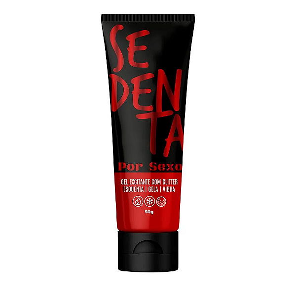 Lubrificante Sedenta Por Sexo Gel Comestivel 50g (ESQUENTA, VIBRA E ESFRIA)