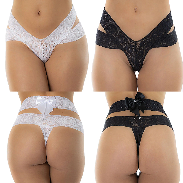Tanga Chick em Renda - TAMANHO ÚNICO