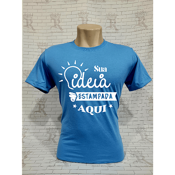 Camiseta Poliéster Fiado - Azul (sem estampa)