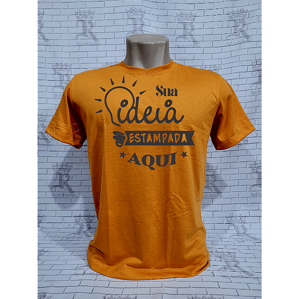 Camiseta Poliéster Fiado - Laranja (sem estampa)