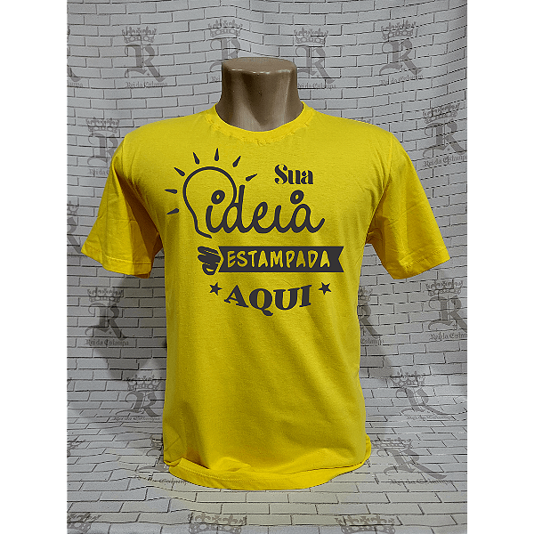 Camiseta 100% Algodão - Amarela
