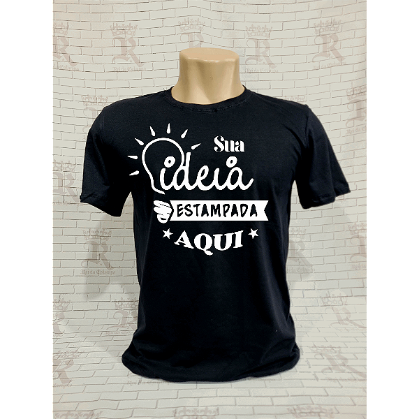 Camiseta 100% Algodão - Preta (sem estampa)