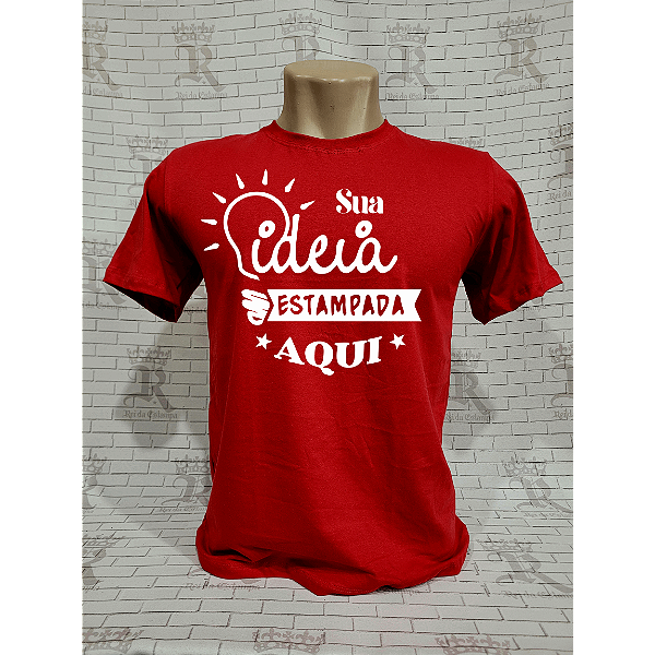 Camiseta 100% Algodão - Vermelha (sem estampa)
