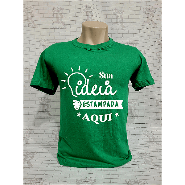 Camiseta 100% Algodão - Verde Bandeira (sem estampa)