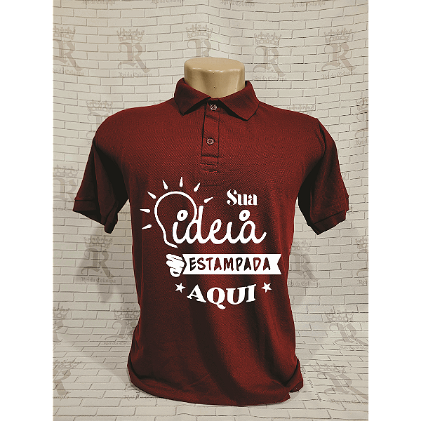 Camisa Polo Piquet - Vermelho Escuro Personalizada