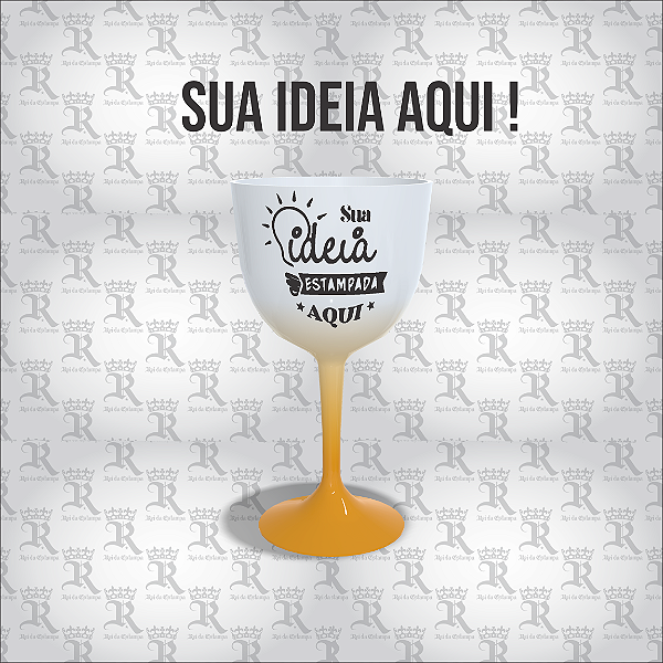 Taça De Gin - Laranja Personalizável