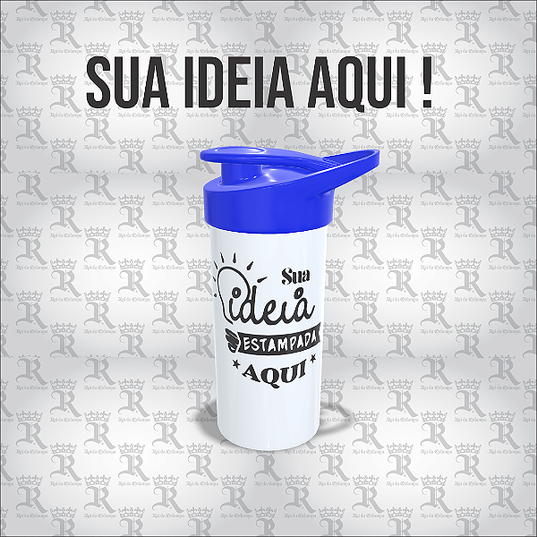 Copo Coqueteleira - Azul & Branco Personalizável